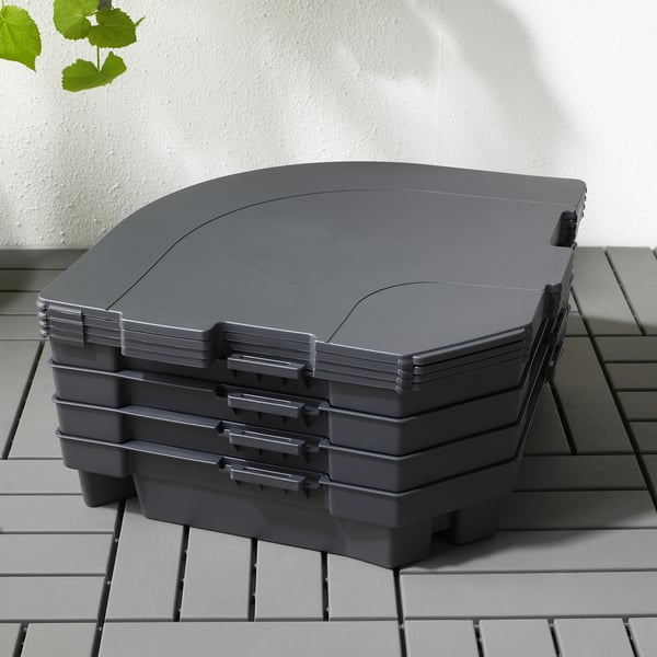 SVARTÖ Parasol base, dark grey