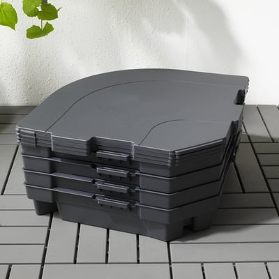 SVARTÖ Parasol base, dark grey