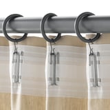 SYRLIG Curtain ring with clip and hook, white, 38 mm