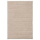 Beige TIDNINGSBUD bath mat with horizontal stripes, textured recycled polyester for quick drying.