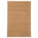 A beige-colored rectangular bath mat named TIDNINGSBUD, made from recycled polyester, offering a soft and quick-drying surface.