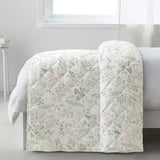 TIMJANSMOTT Comforter, white/floral pattern, 150x250 cm