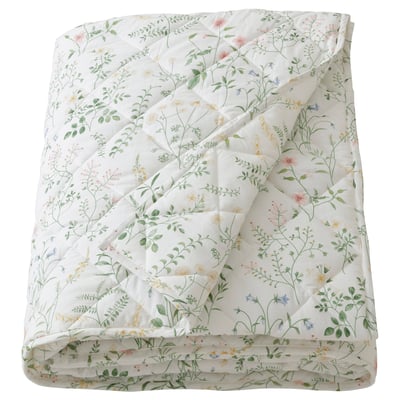 TIMJANSMOTT Comforter, white/floral pattern, 230x250 cm