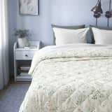 TIMJANSMOTT Comforter, white/floral pattern, 230x250 cm