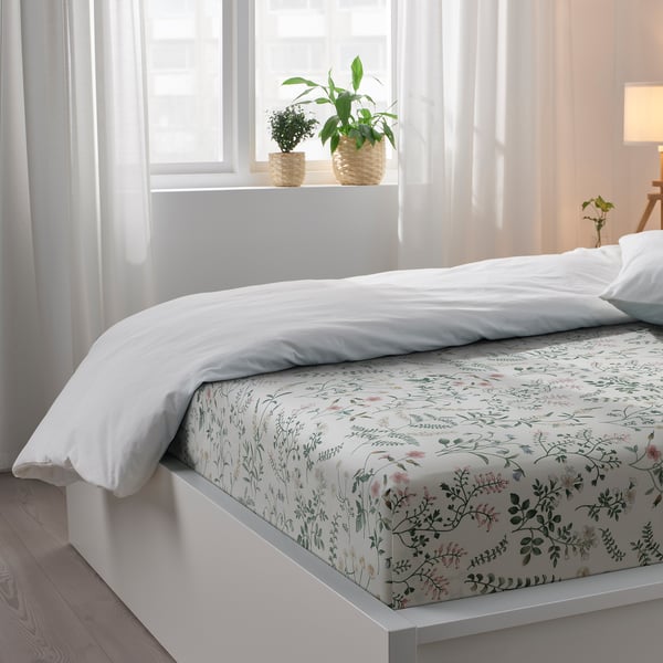 TIMJANSMOTT Flat sheet and 2 pillowcase, 240x260/50x80 cm