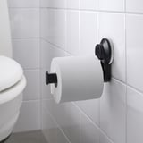 TISKEN Toilet roll holder with suction cup, black