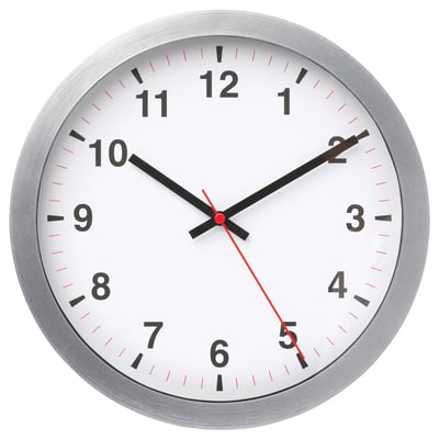 TJALLA Wall clock, silver-colour, 28 cm