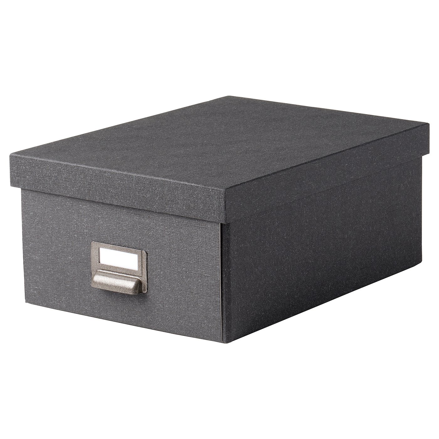 TJOG storage box with lid, dark grey, 25x36x15 cm (9 ¾x14 ¼x6") IKEA