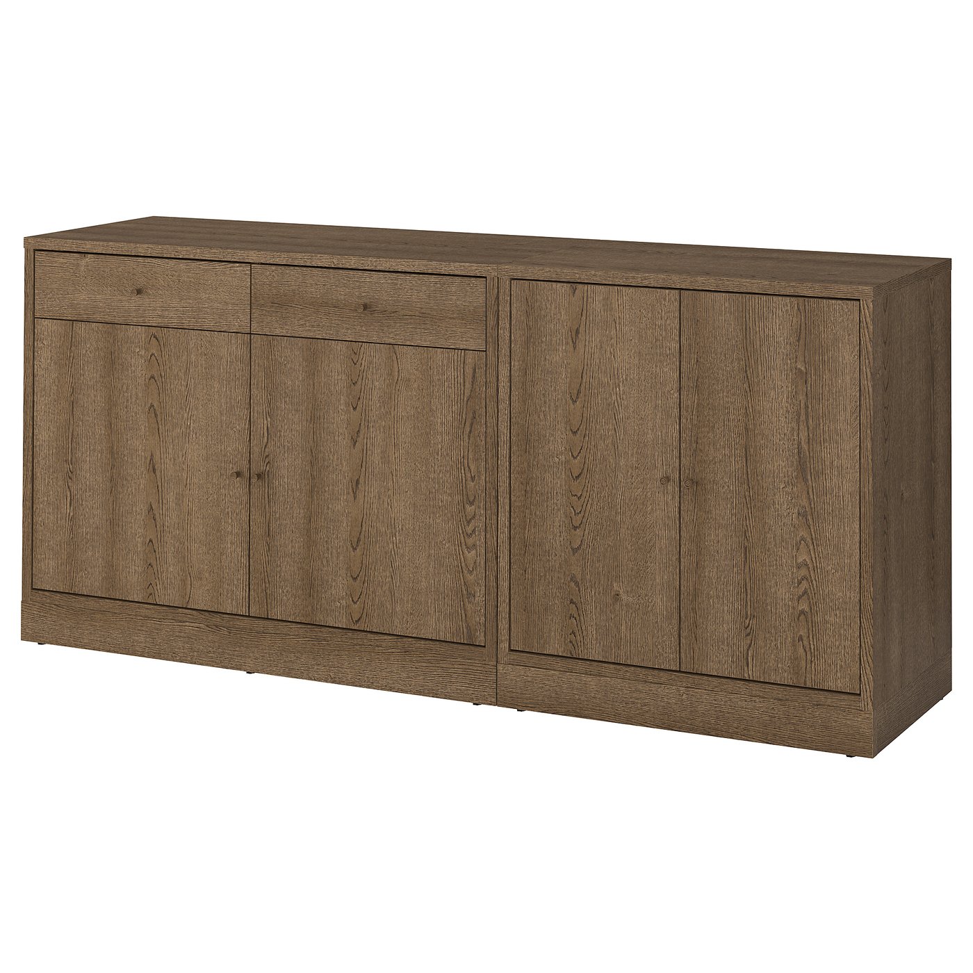 TONSTAD Storage combination, brown stained oak veneer, 202x47x90 cm (79 5/8x18 5/8x35 3/8 ")
