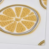 TORVFLY Place mat, patterned/yellow, 40x30 cm