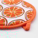 TORVFLY Pot holder, patterned/orange