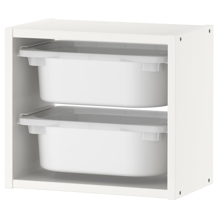 TROFAST wall storage, white/white, 34x21x30 cm (133/8x81/4x113/4") IKEA