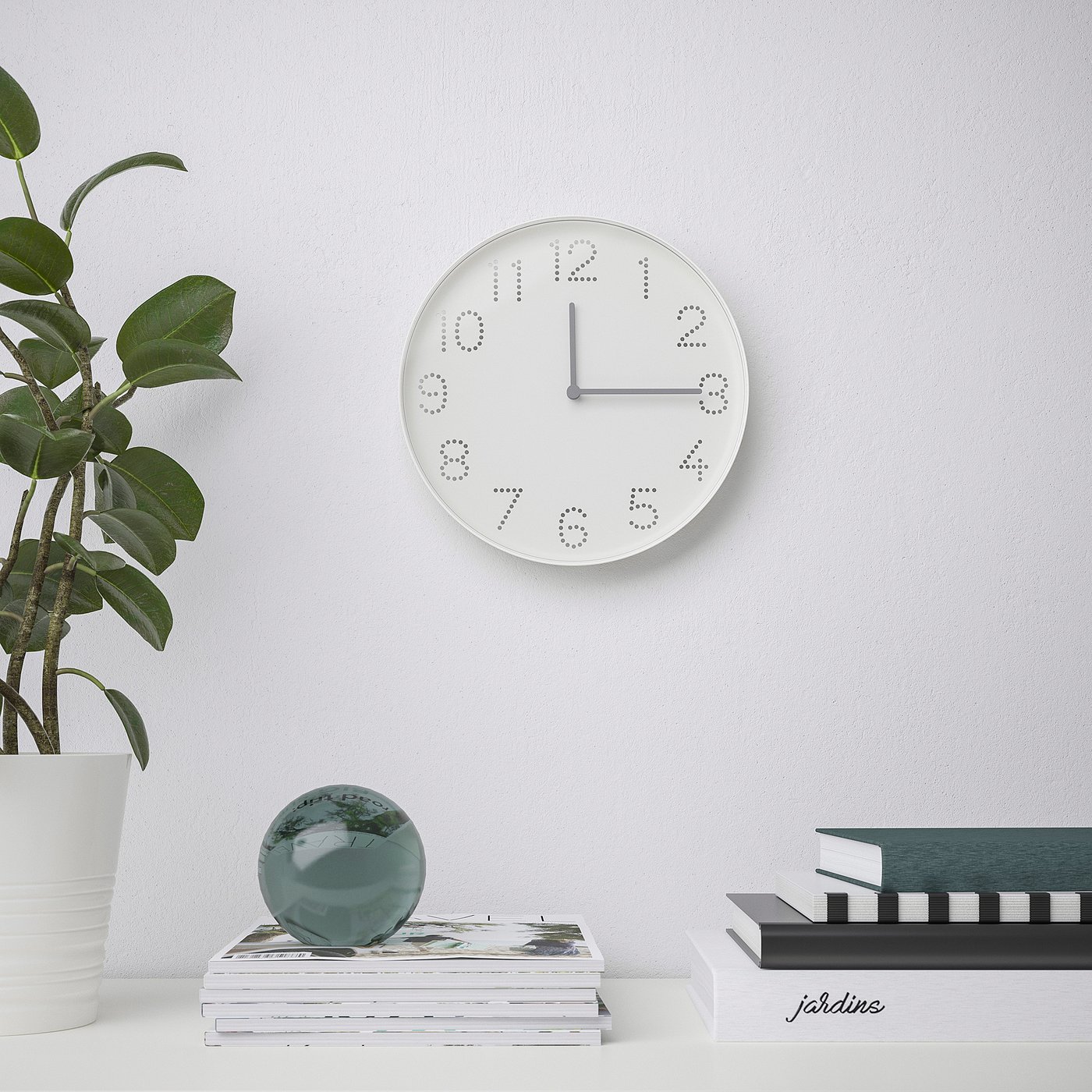 TROMMA wall clock, white, 25 cm (9 ¾