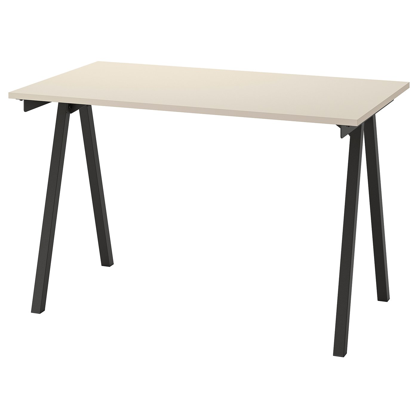 TROTTEN Desk, beige/anthracite, 120x70 cm (47 1/4x27 1/2 ")