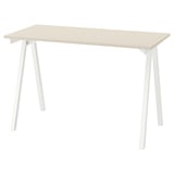 TROTTEN Desk, beige/white, 120x60 cm