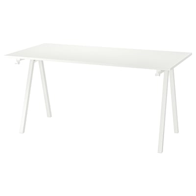 TROTTEN Desk, white, 160x80 cm