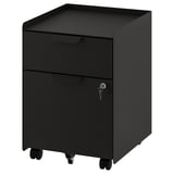 TROTTEN Drawer unit w 2 drawers on castors, anthracite