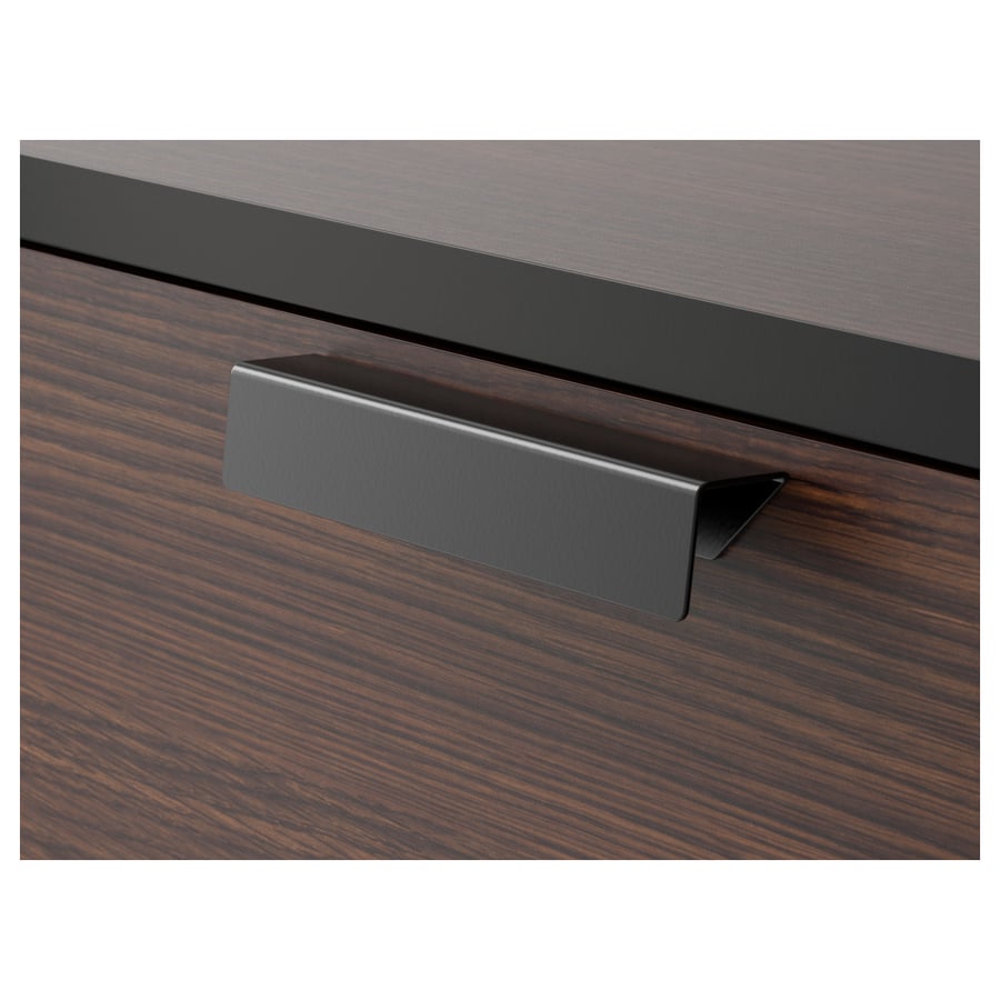 TRYSIL Bedside table, dark brown, black, 45x40 cm IKEA