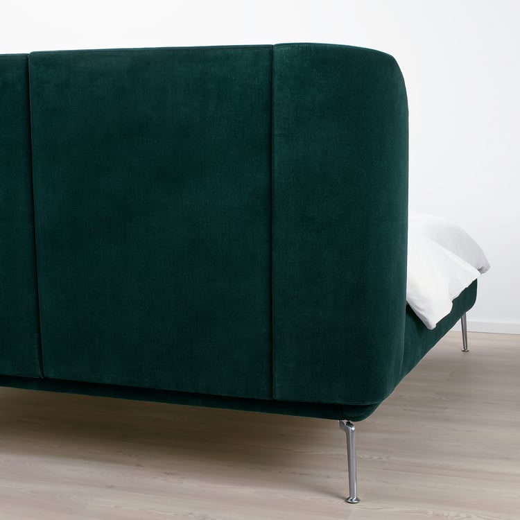 TUFJORD upholstered bed frame, Djuparp dark green, 180x200 cm (707/8x783/4") IKEA