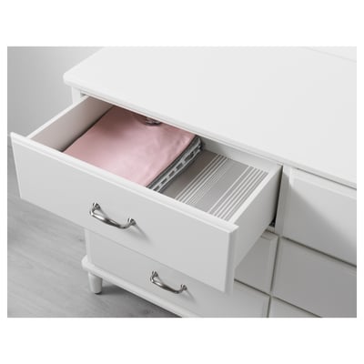 TYSSEDAL Chest of 6 drawers, white, 127x81 cm