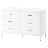 TYSSEDAL Chest of 6 drawers, white, 127x81 cm