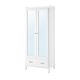 TYSSEDAL Wardrobe, white/mirror glass, 88x58x208 cm