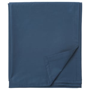 ULLVIDE Flat sheet, dark blue, 240x260 cm