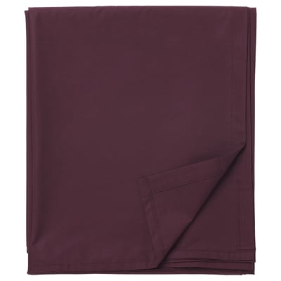 ULLVIDE Flat sheet, deep red, 240x260 cm