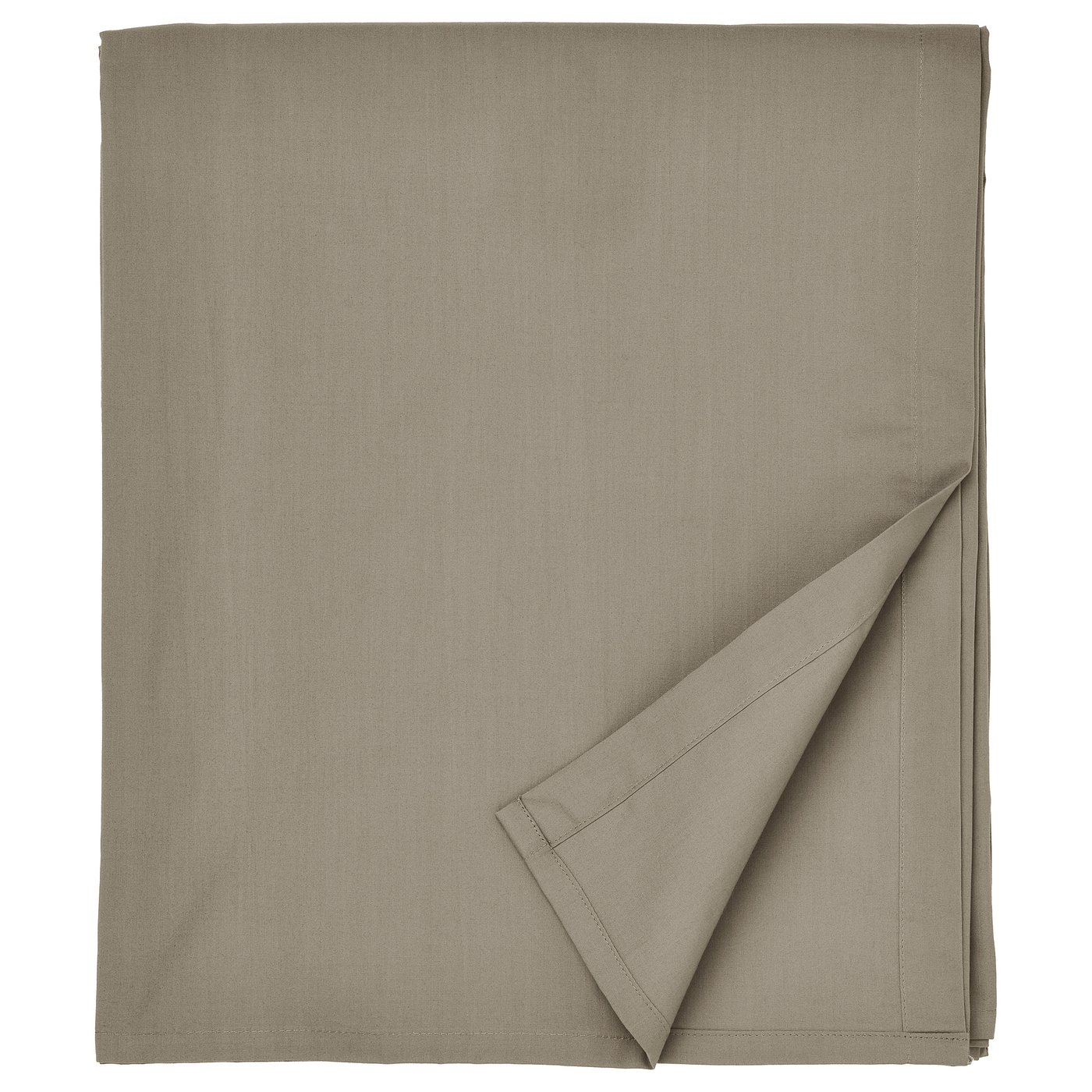 ULLVIDE Flat sheet, grey-beige, 240x260 cm