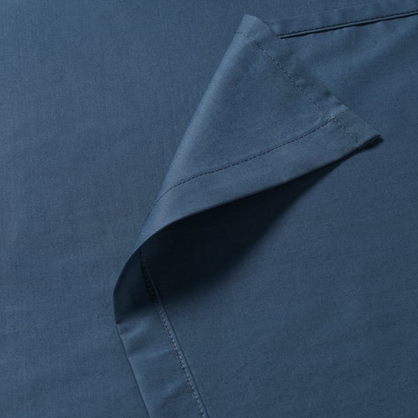 ULLVIDE Sheet, dark blue, 240x260 cm