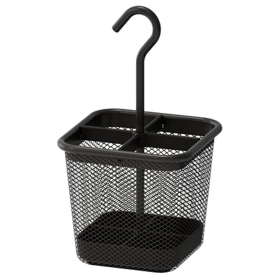 UPPDATERA Cutlery caddy, anthracite, 12x12 cm