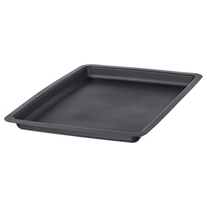 Black rectangular plastic container lid, smooth edge, fits UPPSNOFSAD box.