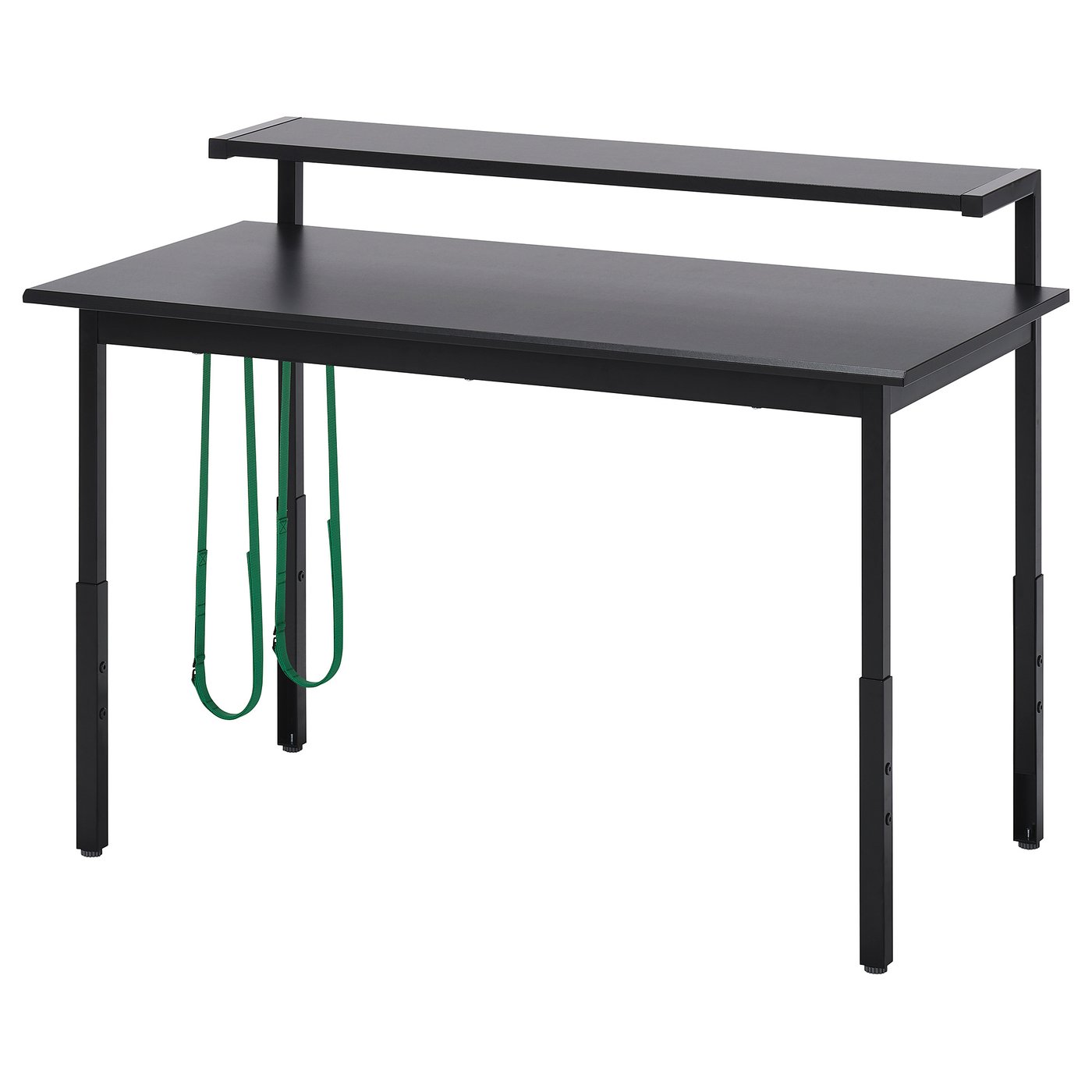 UTVISNING Gaming desk with shelf, black, 120x60 cm (47 1/4x23 5/8 ")