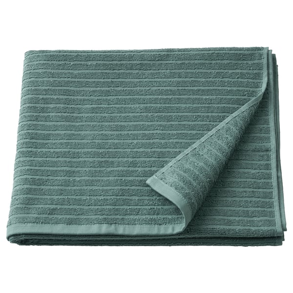 VÅGSJÖN bath towel, greyturquoise, 70x140 cm (28x55") IKEA