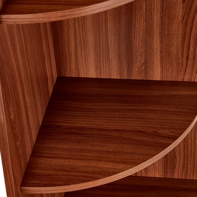 VARBY Corner shelf unit, medium brown, 53x155 cm