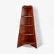 VARBY Corner shelf unit, medium brown, 53x155 cm