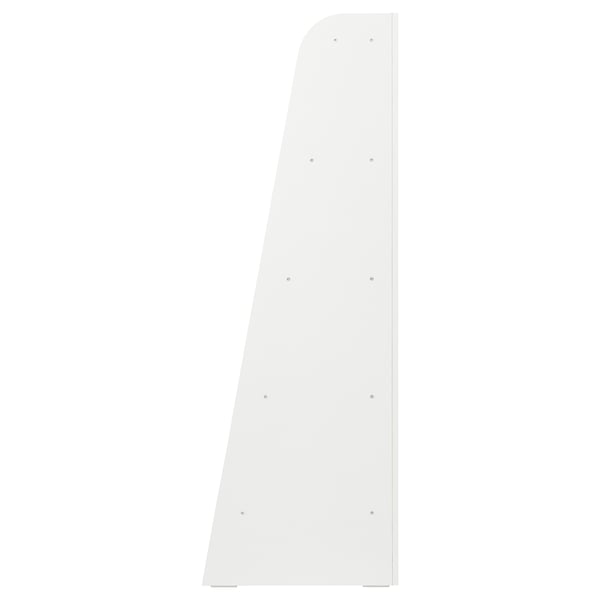 VARBY: white corner shelf with 5 tiers, sleek design, space-saving.