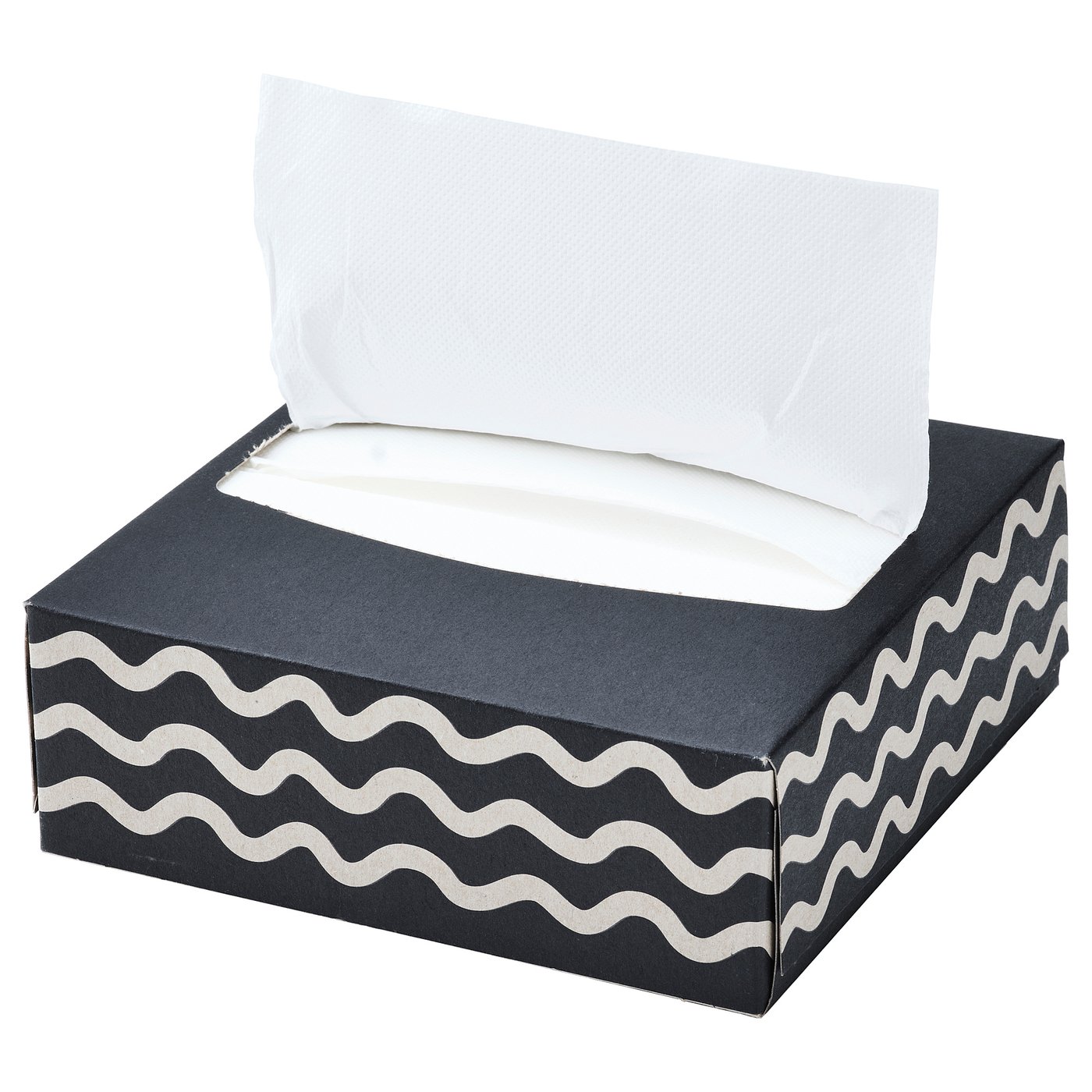 VÅRSIKLÖJA Paper napkin, patterned light brown/black, 16x32 cm (6 ¼x12