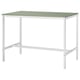 VIHALS Bar table, counter height white/green, 125x74x92 cm