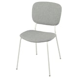 VIHALS Chair, white/Tibbleby beige-grey