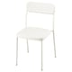 VIHALS chair, white, modern design, metal, stackable, clean lines.
