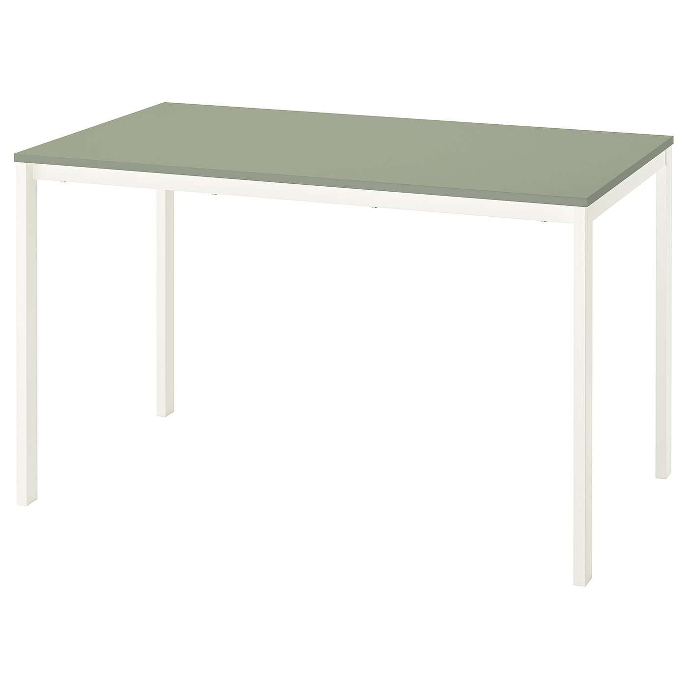 VIHALS Table, green/white, 125x74 cm (49 1/4x29 1/8 ")