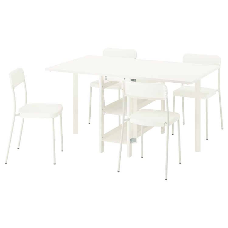 VIHALS / VIHALS table and 4 chairs, gateleg table white/white, 39/95 ...