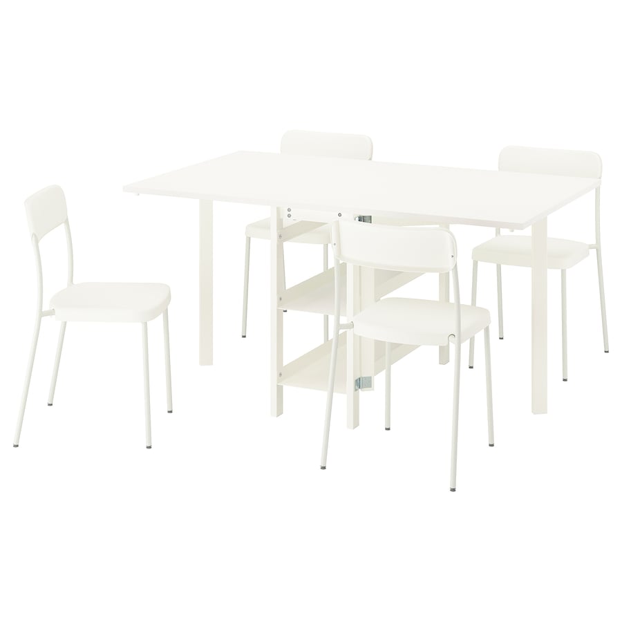 VIHALS / VIHALS table and 4 chairs, gateleg table white/white, 39/95 ...