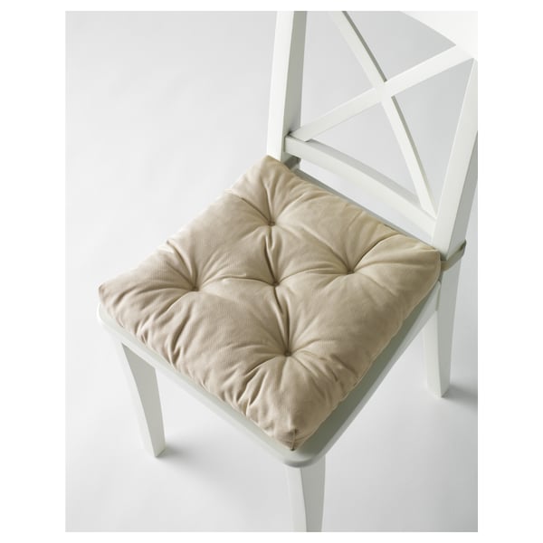 MALINDA Chair pad, light beige, 16/14x15x3 - IKEA