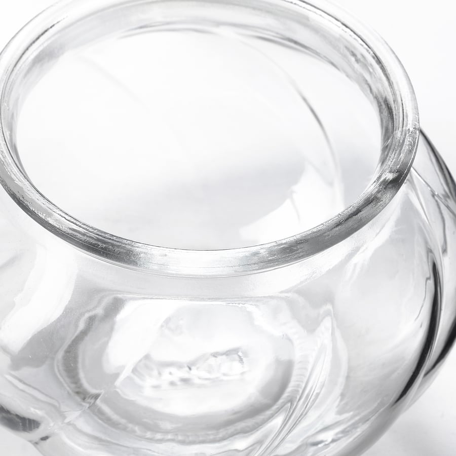 VILJESTARK vase, clear glass, 8 cm (3 ¼") IKEA