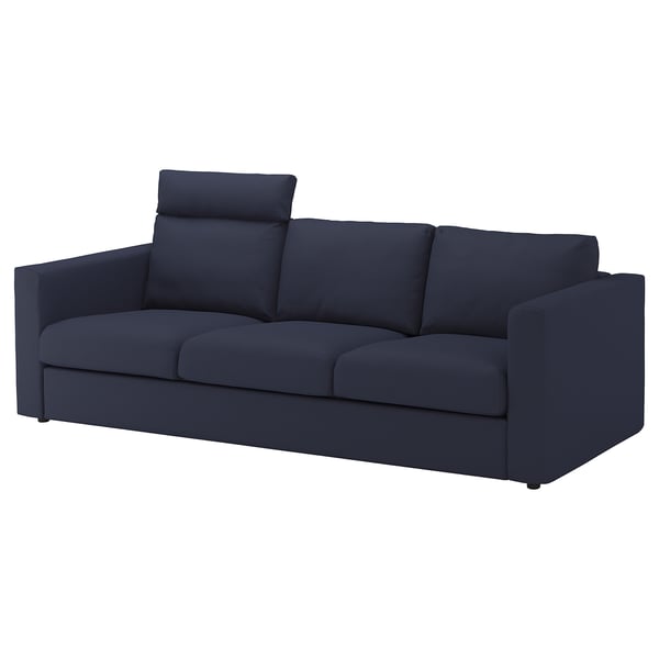 VIMLE 3-seat sofa - with headrest, Orrsta black-blue - IKEA