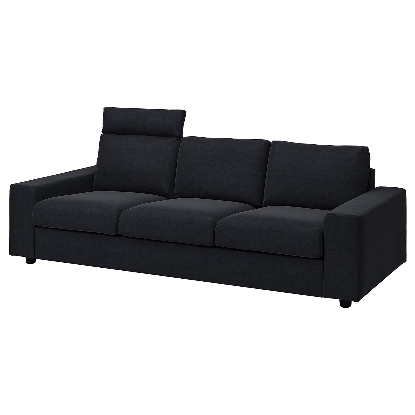 VIMLE 3seat sofa, with headrest with wide armrests/Saxemara blackblue