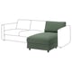 VIMLE Chaise longue section, Knäbäck grey-green