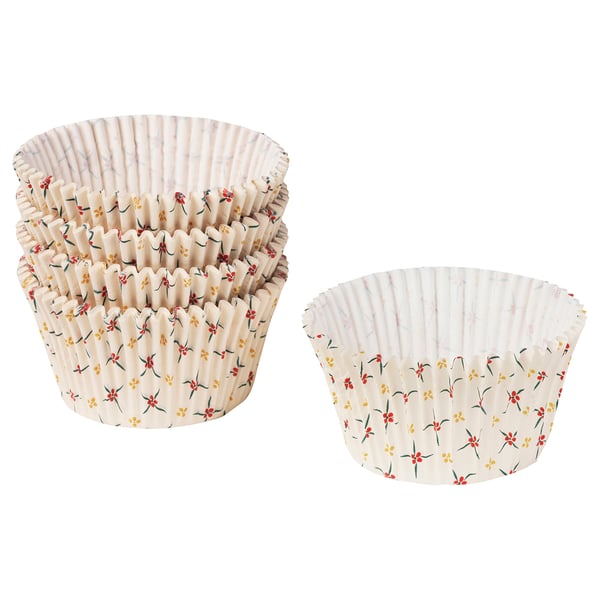 VINTERFINT baking cup, floral pattern beige IKEA